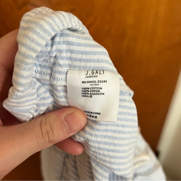 NWOT Brandy Melville Anastasia Blue And White Striped Cotton Pants - Picture 5 of 5